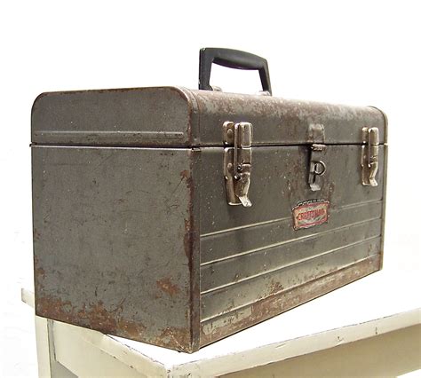 metal vintage craftsman tool box|vintage craftsman machinist tool box.